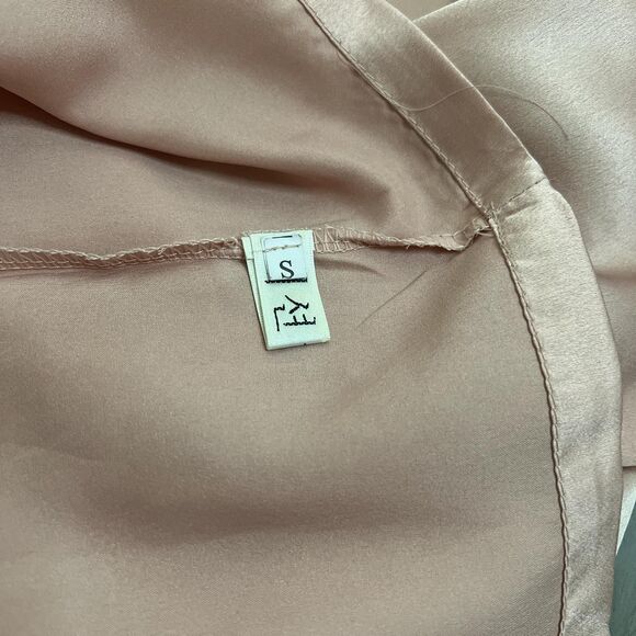 Satin Tank Top Blouse Pink Size Small - Picture 4 of 4